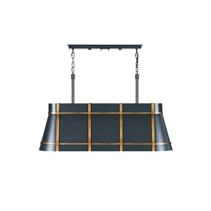 blackened zinc/heritage bronze pendant light