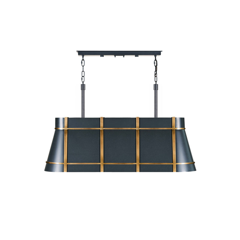 blackened zinc/heritage bronze pendant light