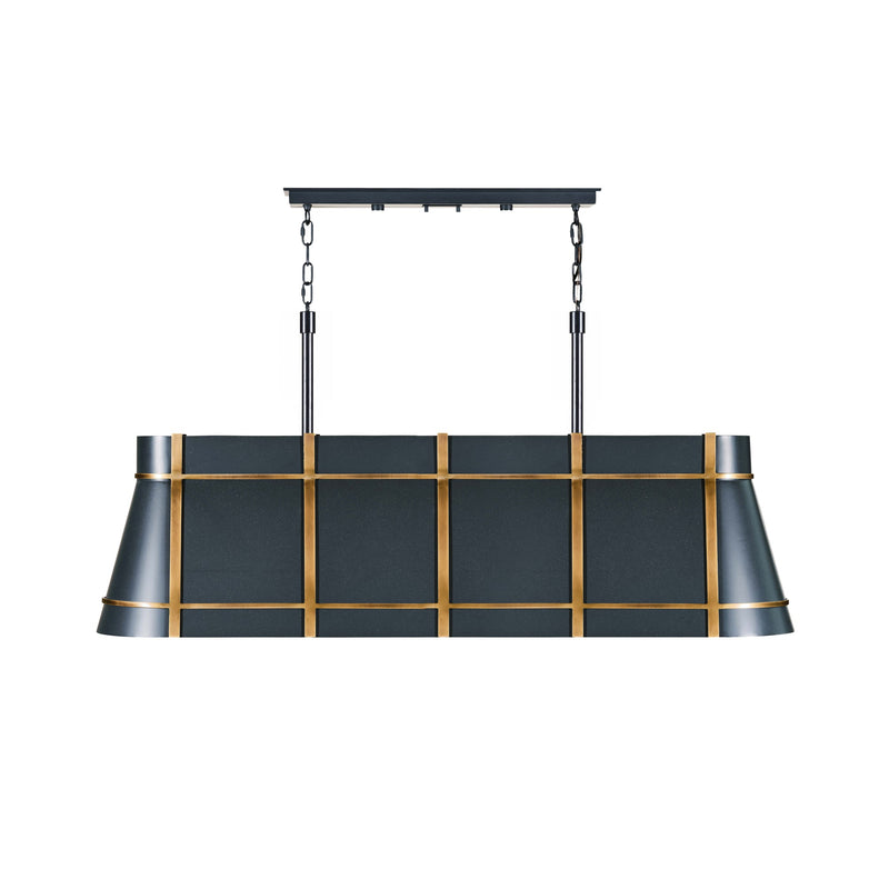blackened zinc/heritage bronze pendant light
