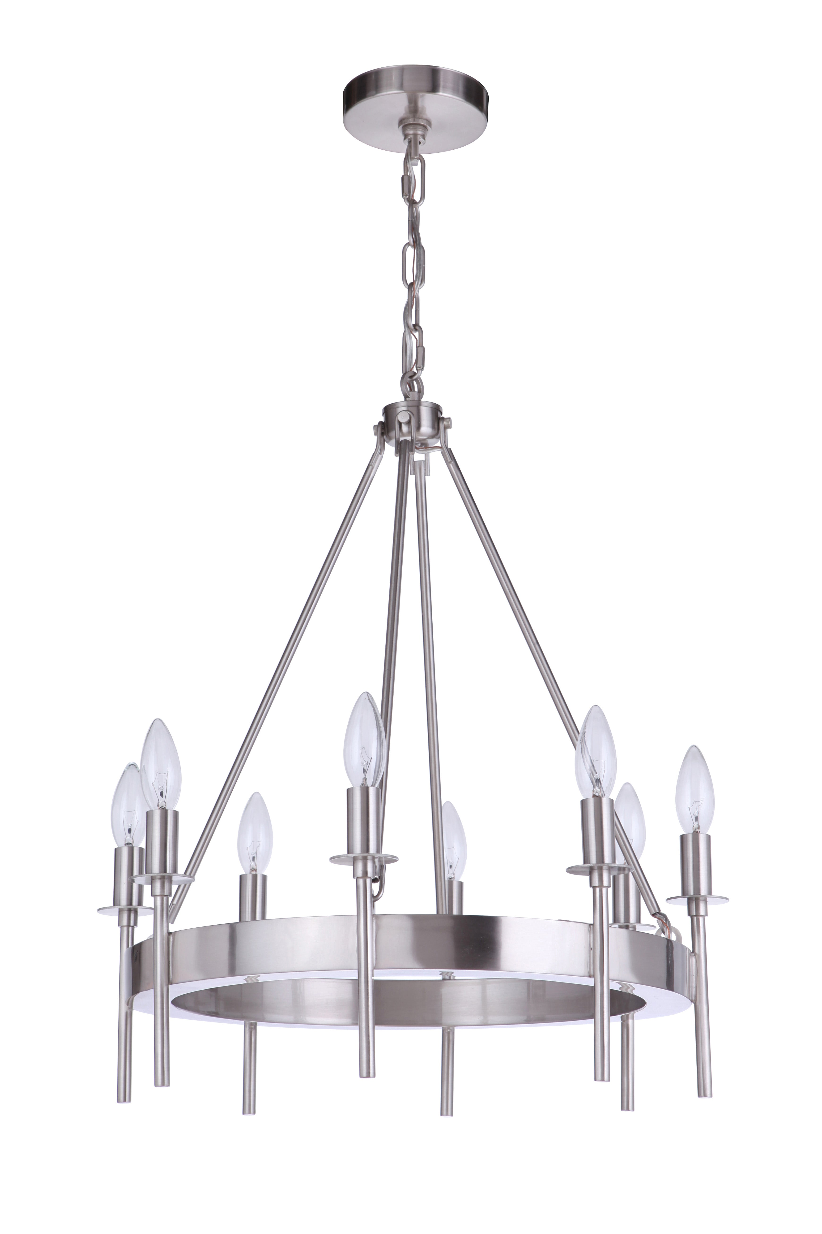 brushed polished nickel chandeliers