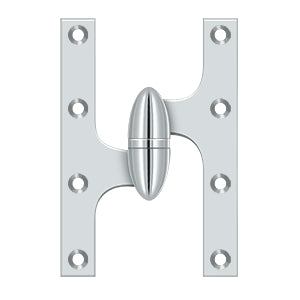 polished chrome hinge