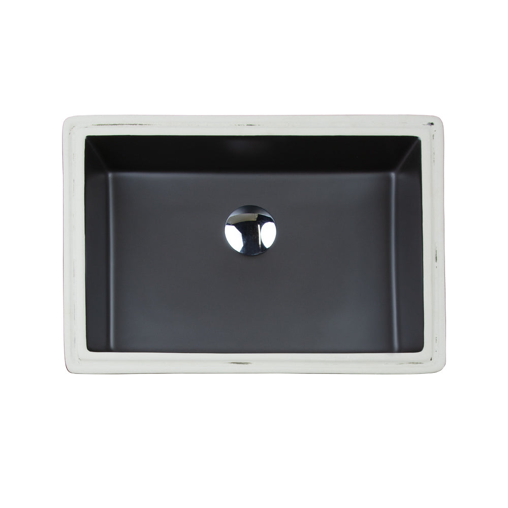 Lacava Cube 19 3/4" Under-Counter Porcelain Bathroom Sink with an Overflow