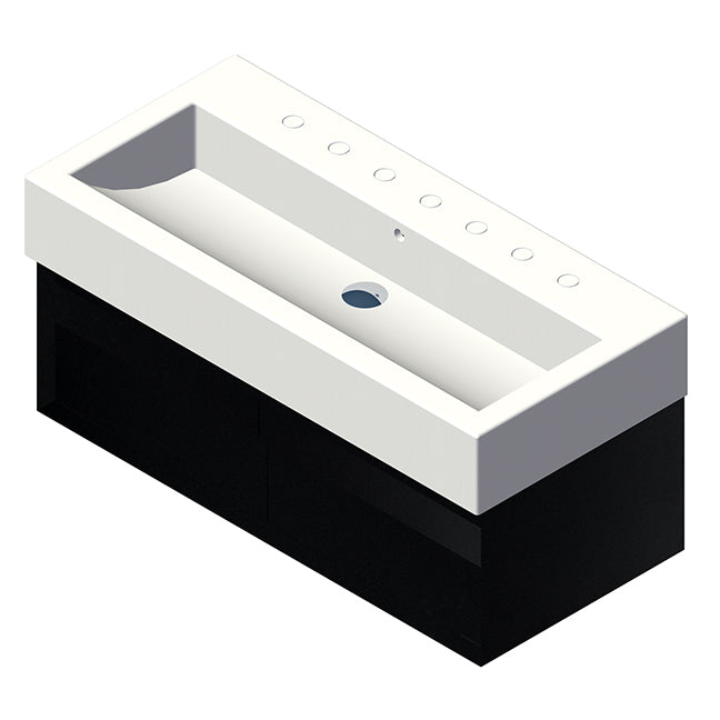 Lacava Luce 40" Wall-Mount Under-Counter Vanity by Lacava