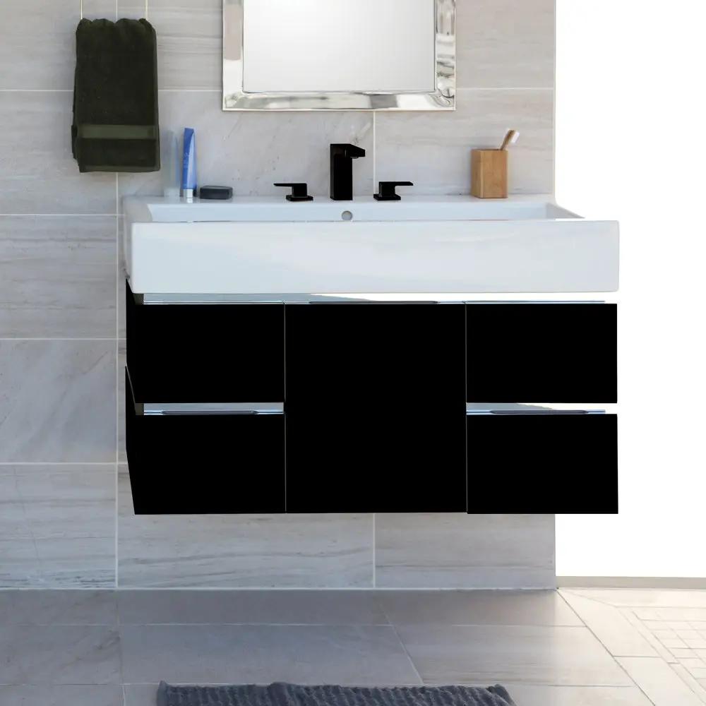 matte black vanity