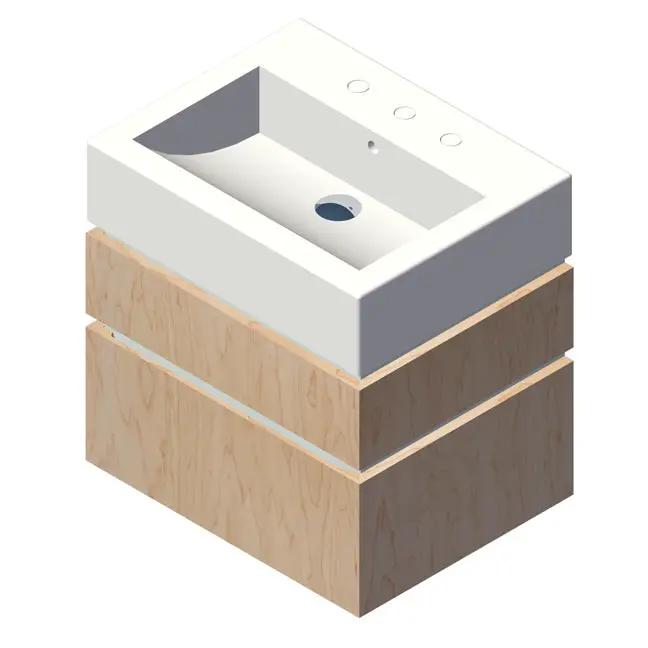 Lacava Aquagrande 24" Wall Mount Vanity by Lacava