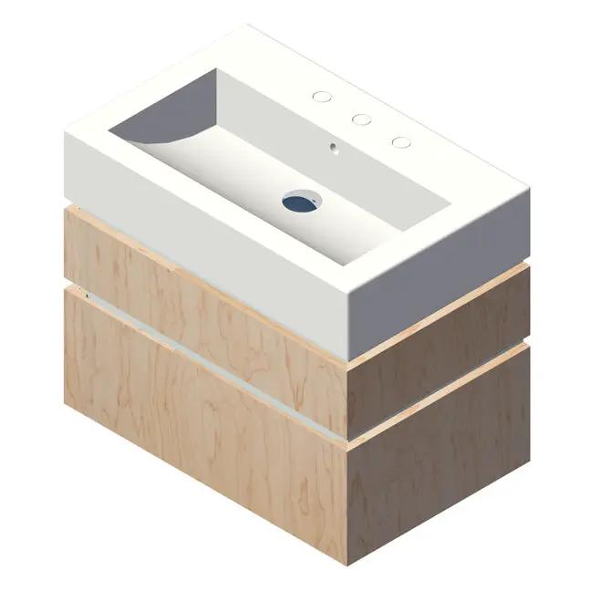 Lacava Aquagrande 29" Wall Mount Vanity by Lacava