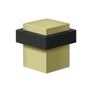 Deltana Square Universal Floor Bumper 1-3/8", Solid Brass by Deltana