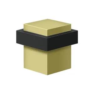 Deltana Square Universal Floor Bumper 1-3/8", Solid Brass by Deltana
