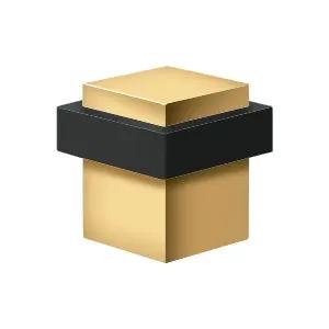 Deltana Square Universal Floor Bumper 1-3/8", Solid Brass by Deltana