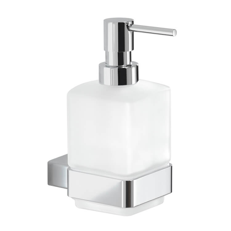 polished chrome soap dispenser