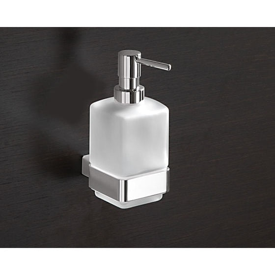 polished chrome soap dispenser