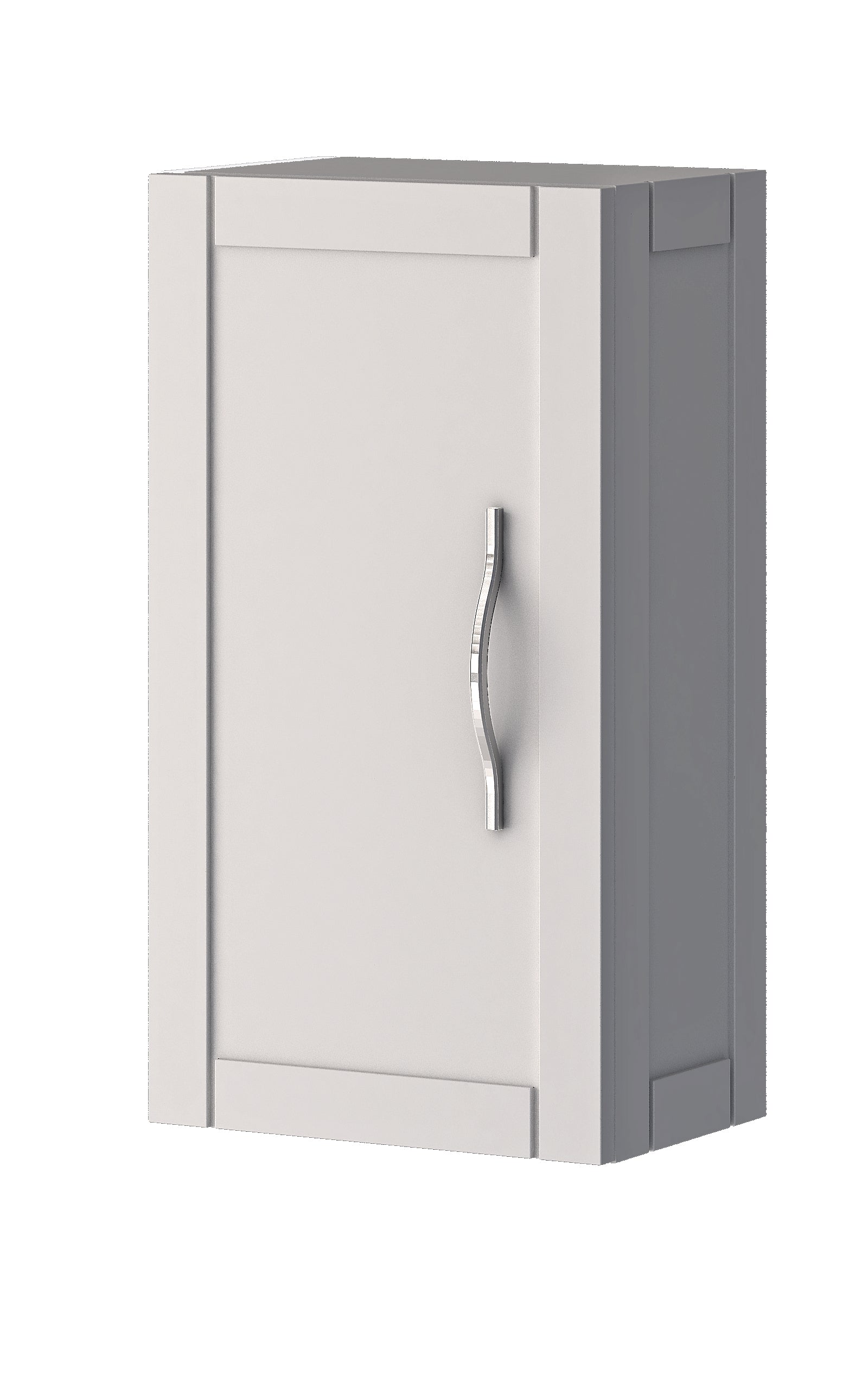 white matte wall cabinet