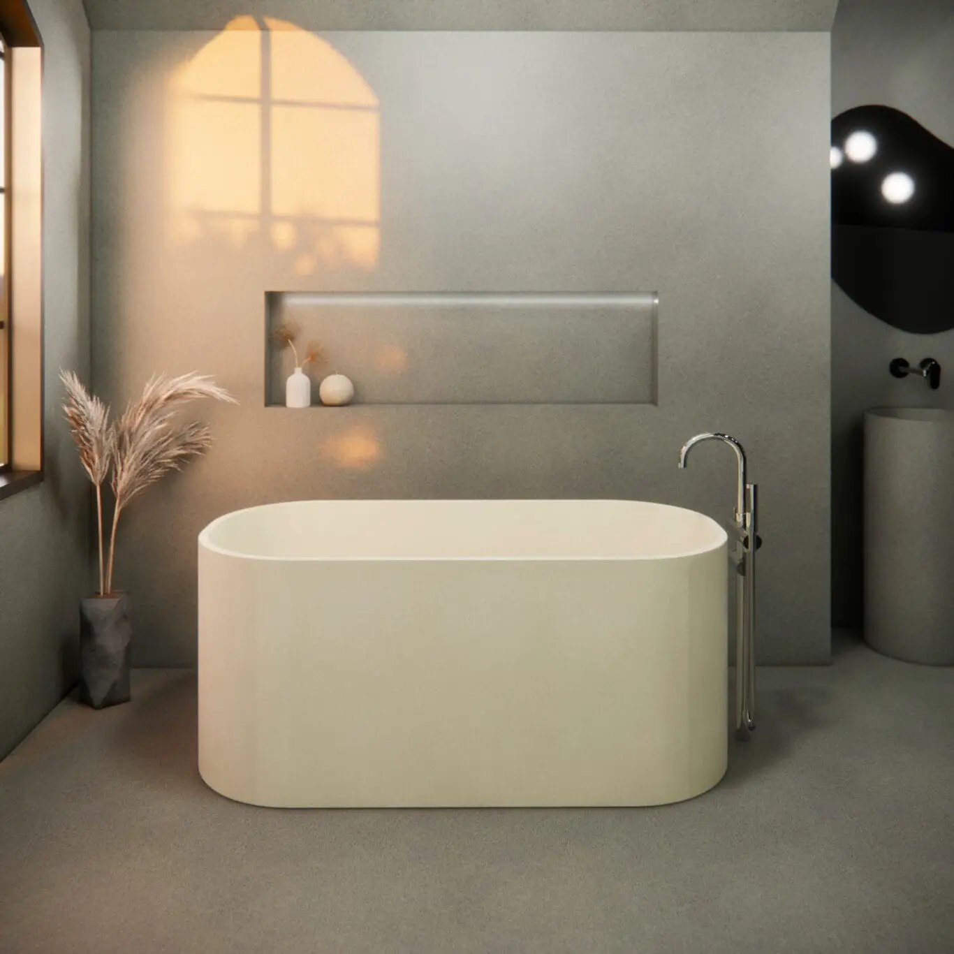 Balux Jasper Concrete Freestanding Bathtub by Balux