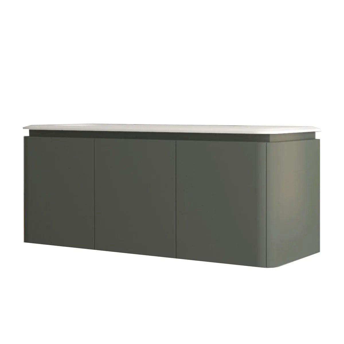 green matte vanity