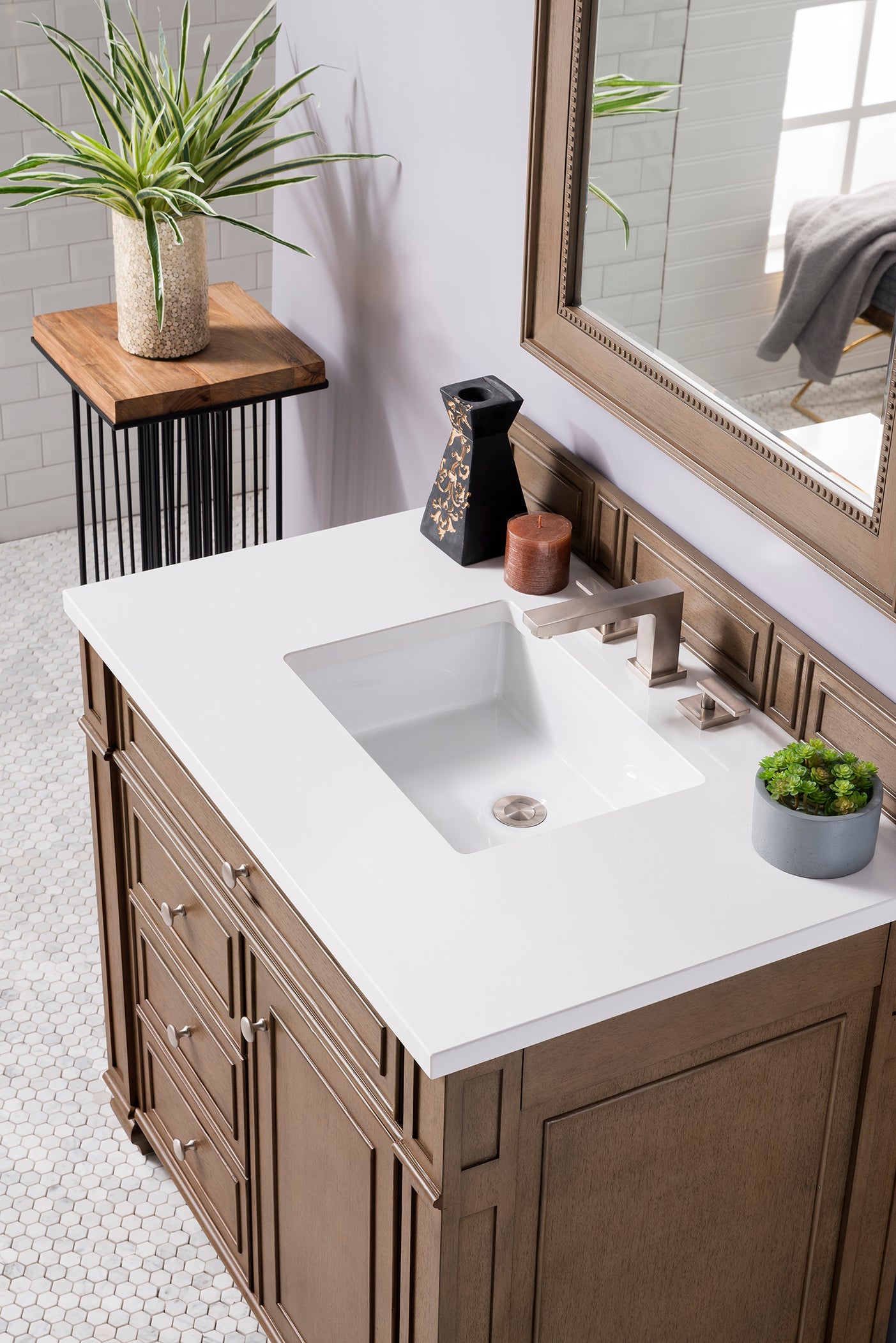 whitewashed walnut vanity