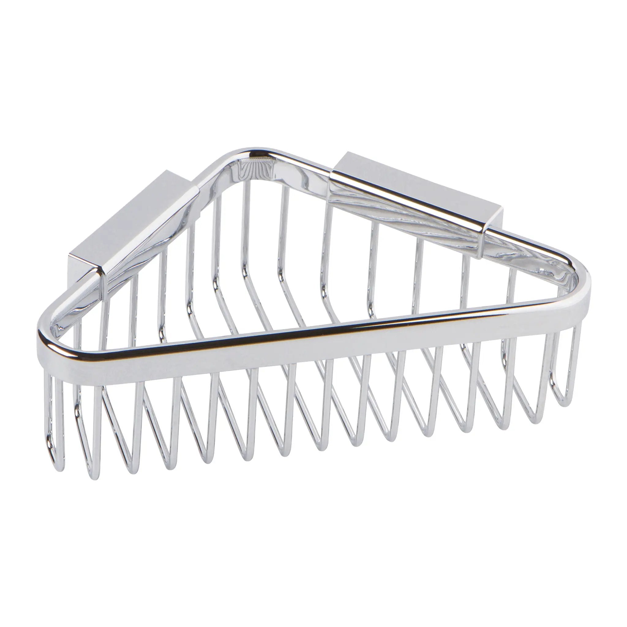polished chrome corner basket