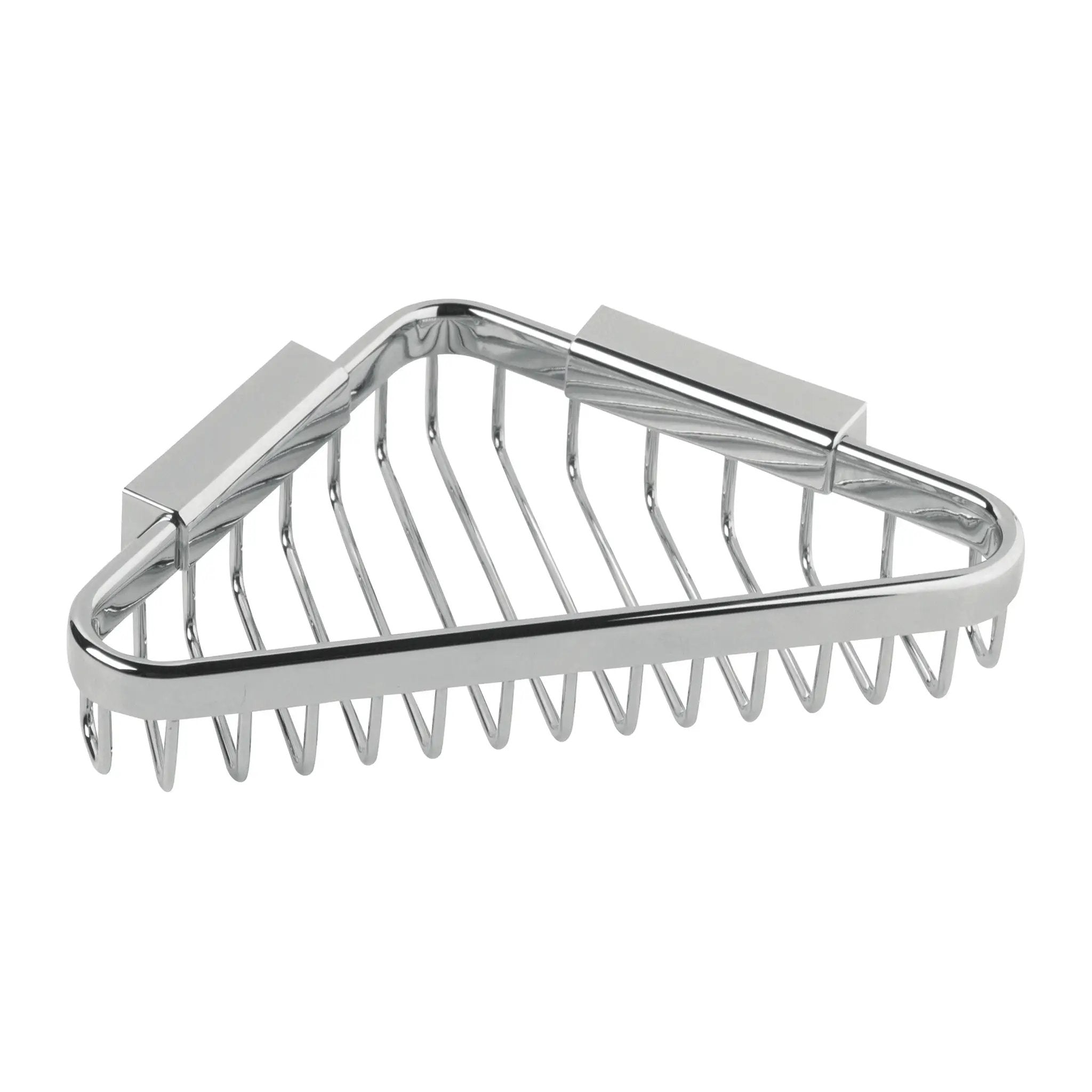 polished chrome corner basket