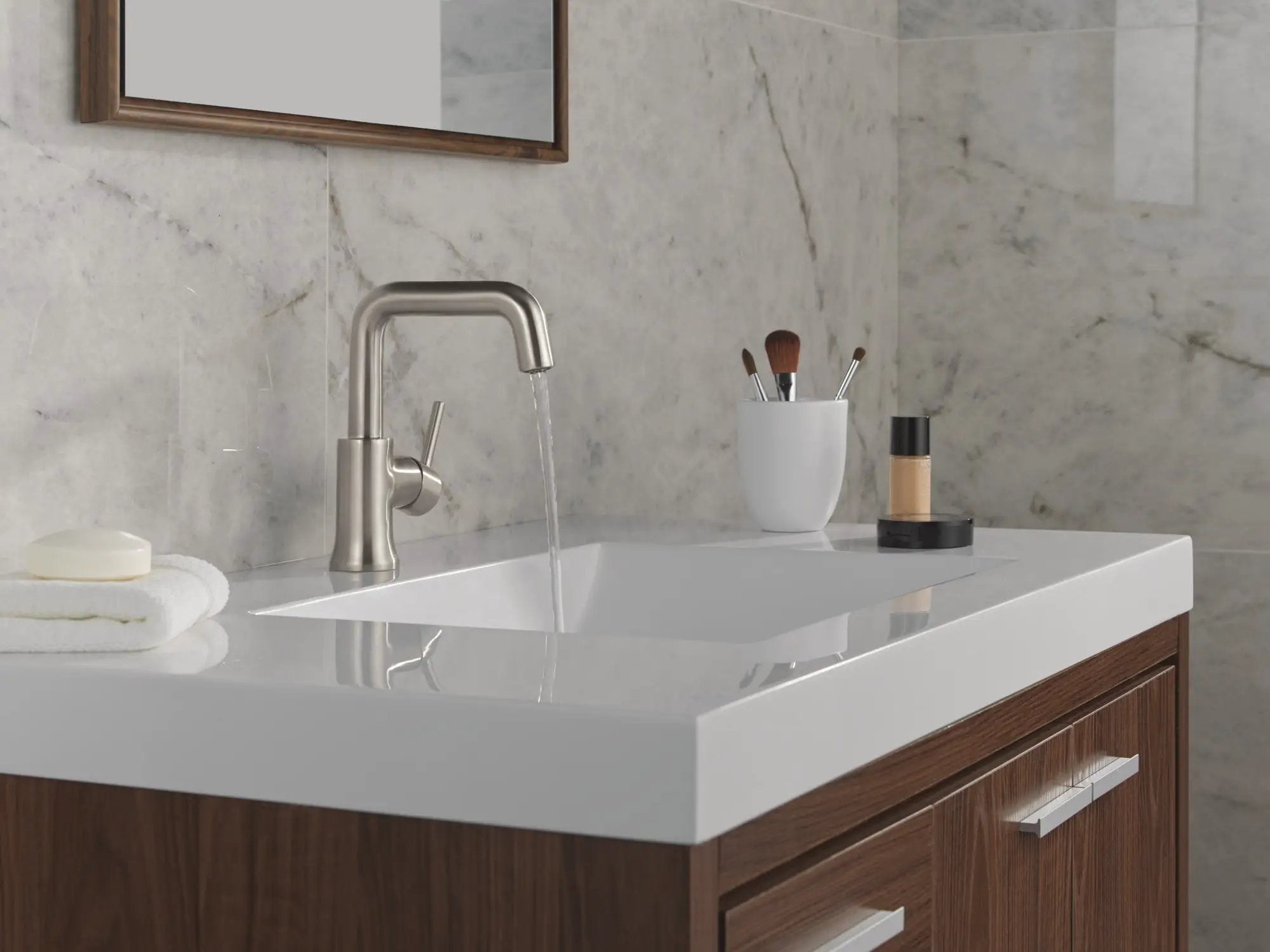 stainless bathroom faucet