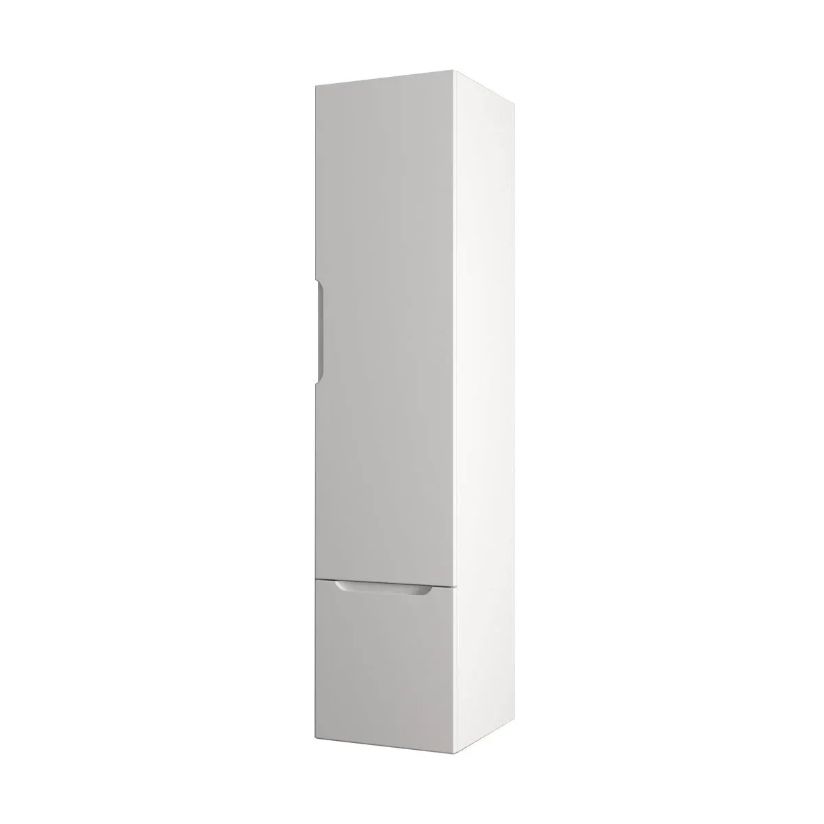 Baden Haus 1973 14" x 59" Linen Cabinet 1 Door with Internal Mirror and 1 Drawer by Baden Haus