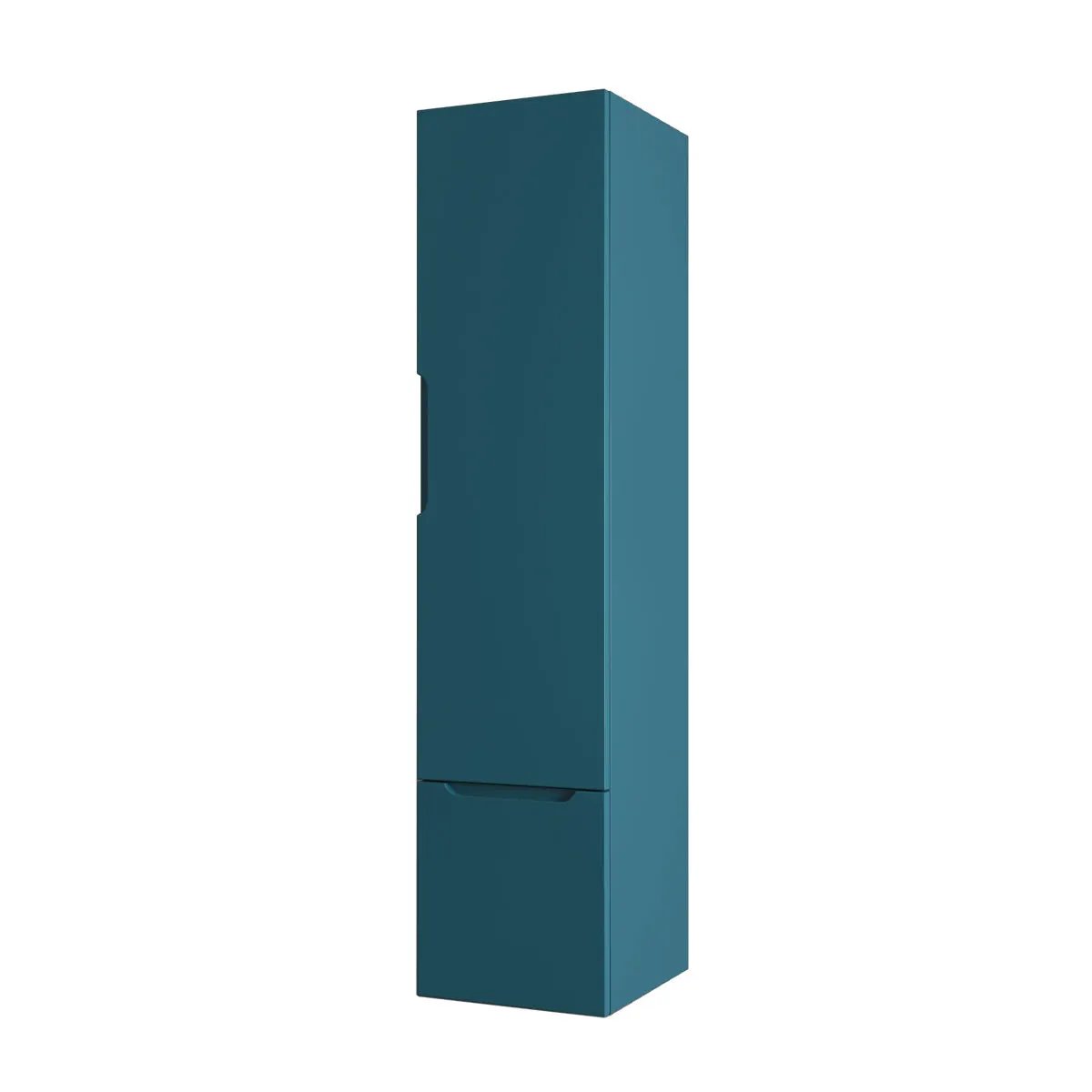 Baden Haus 1973 14" x 59" Linen Cabinet 1 Door with Internal Mirror and 1 Drawer by Baden Haus