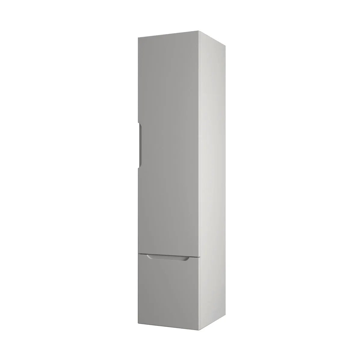 Baden Haus 1973 14" x 59" Linen Cabinet 1 Door with Internal Mirror and 1 Drawer by Baden Haus