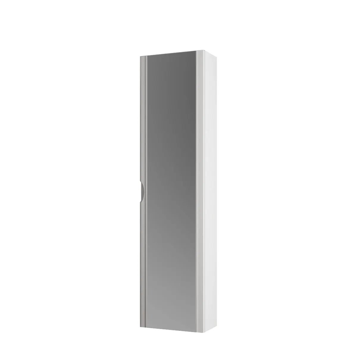 Baden Haus 1973 14" x 55" Linen Cabinet 1 Door with External Mirror by Baden Haus