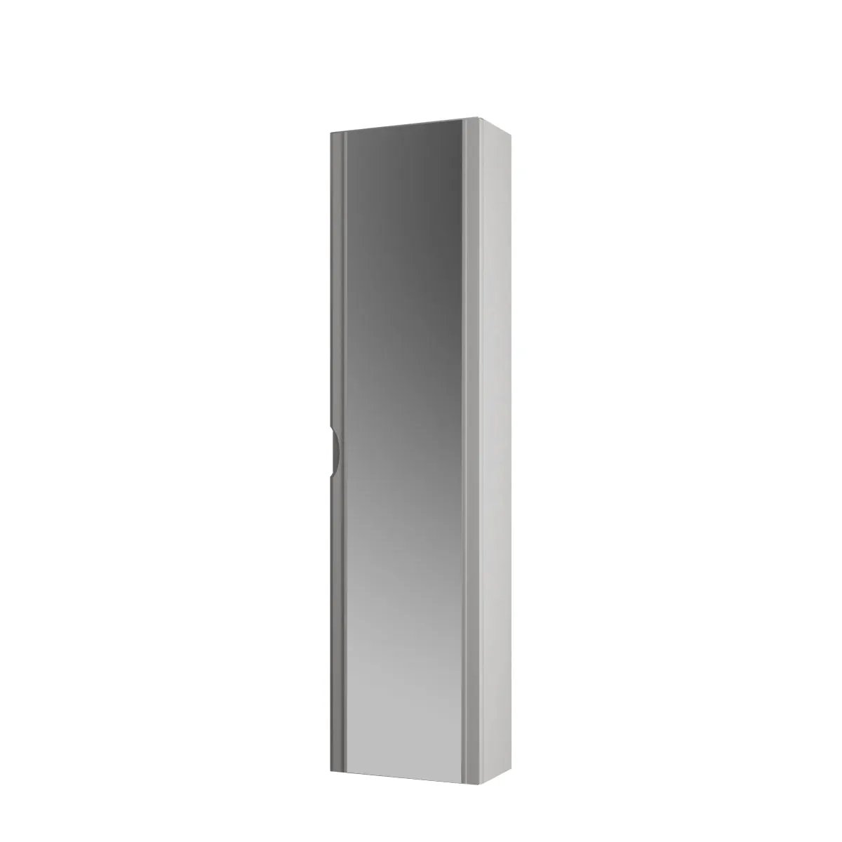 Baden Haus 1973 14" x 55" Linen Cabinet 1 Door with External Mirror by Baden Haus