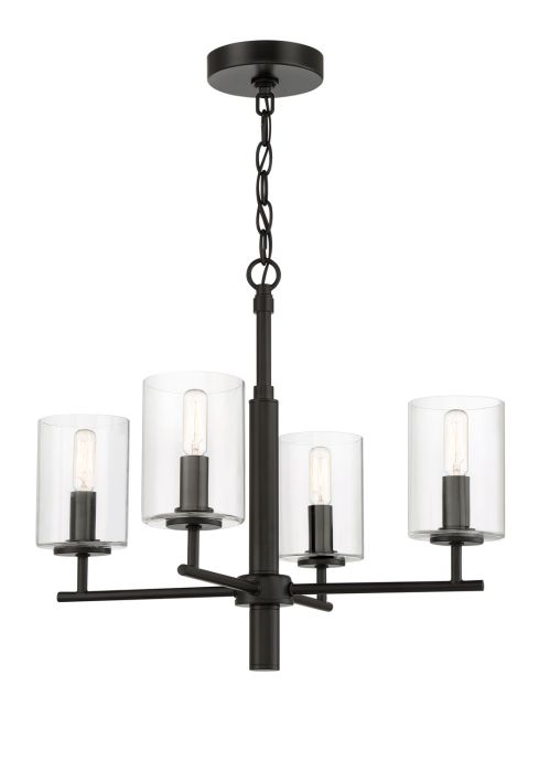 flat black chandeliers