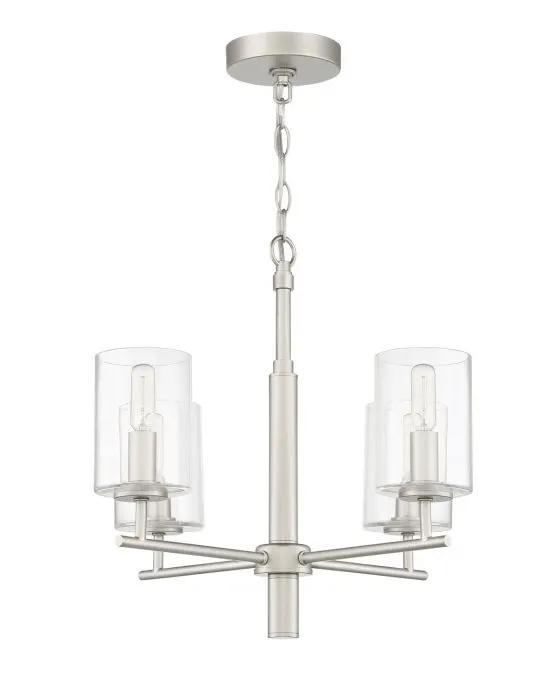 satin nickel chandeliers