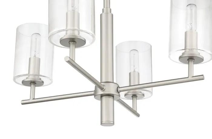 satin nickel chandeliers