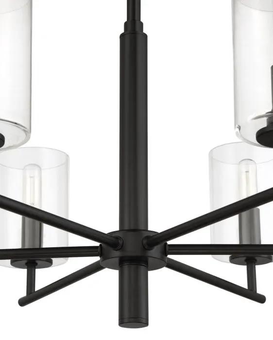 flat black chandeliers
