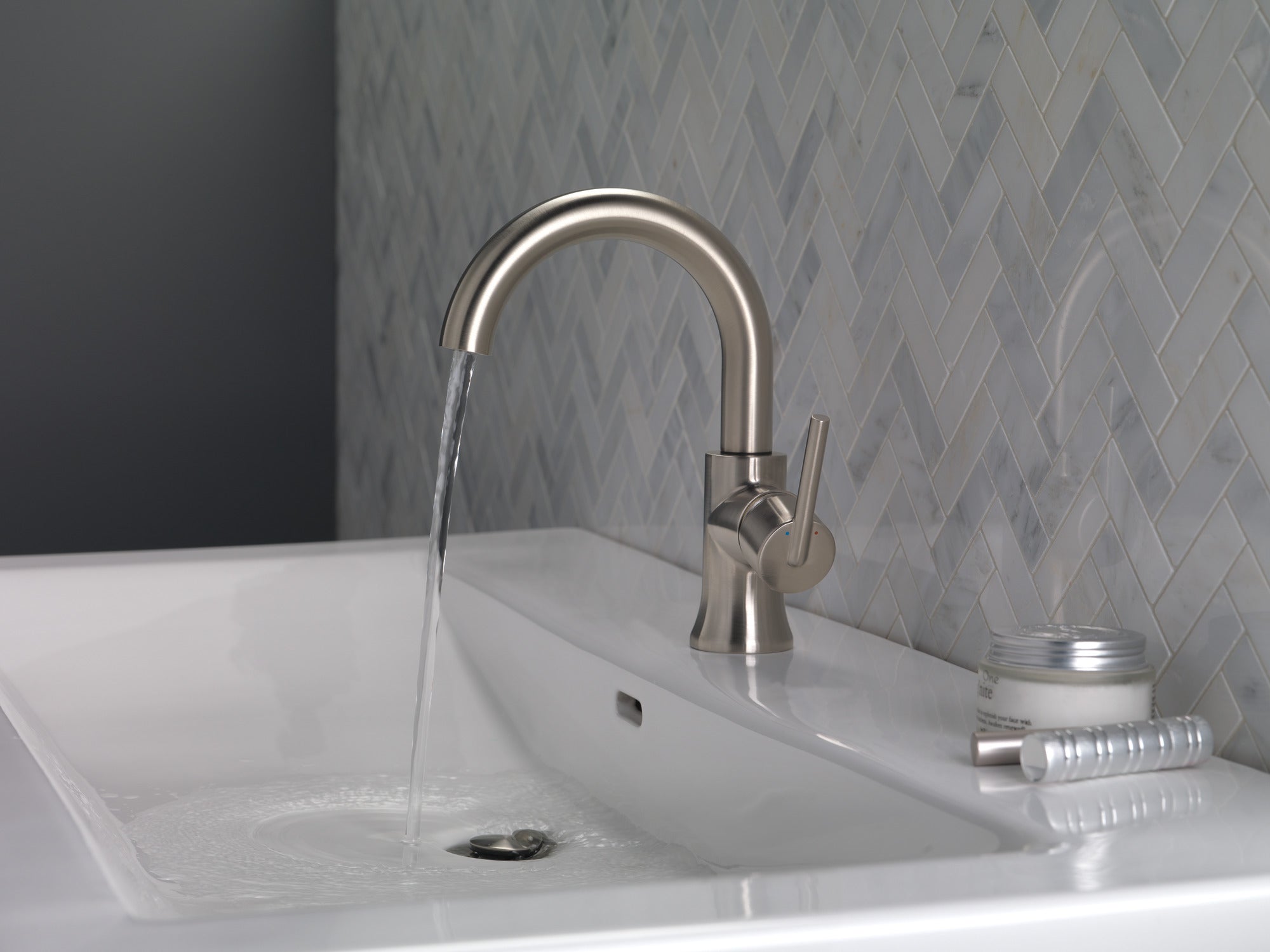 stainless bathroom faucet