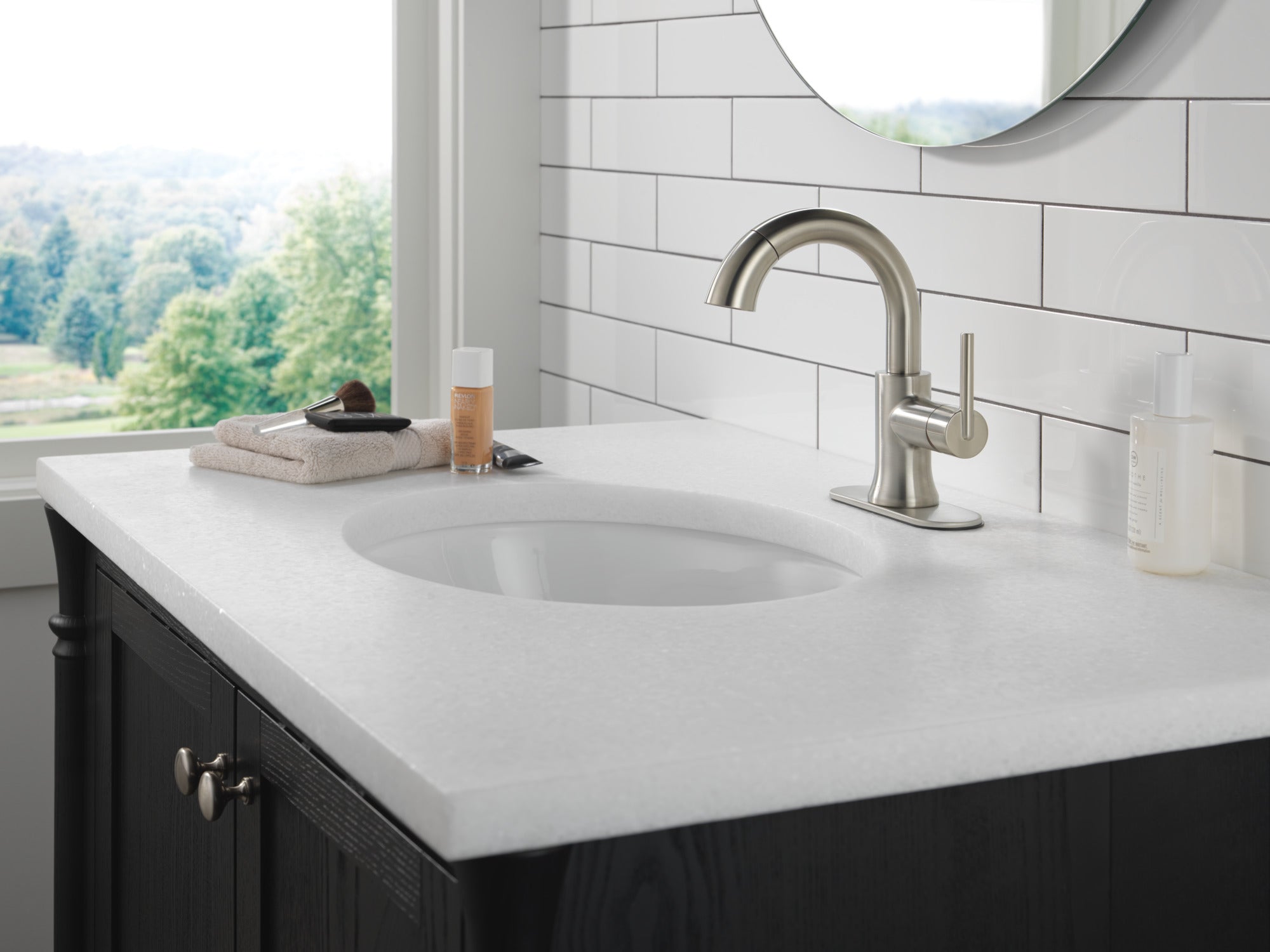 stainless bathroom faucet