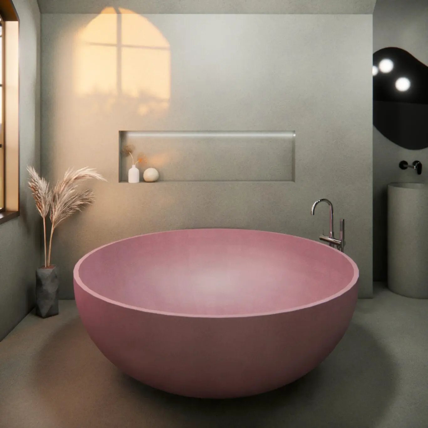 Balux Kopa 65 Concrete Freestanding Bathtub by Balux