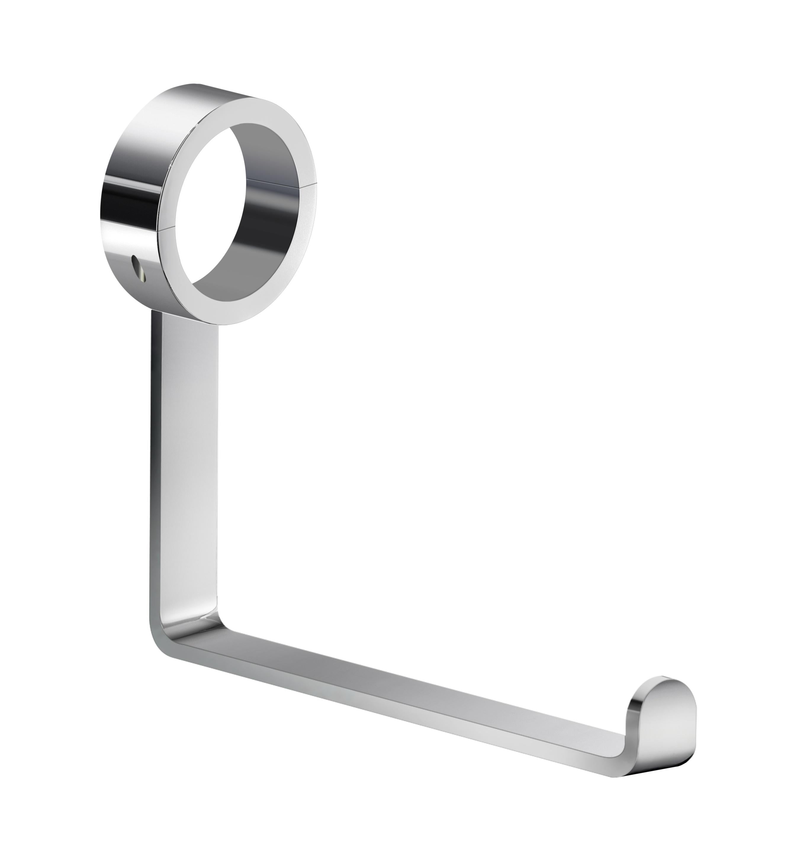 chromed toilet roll holder