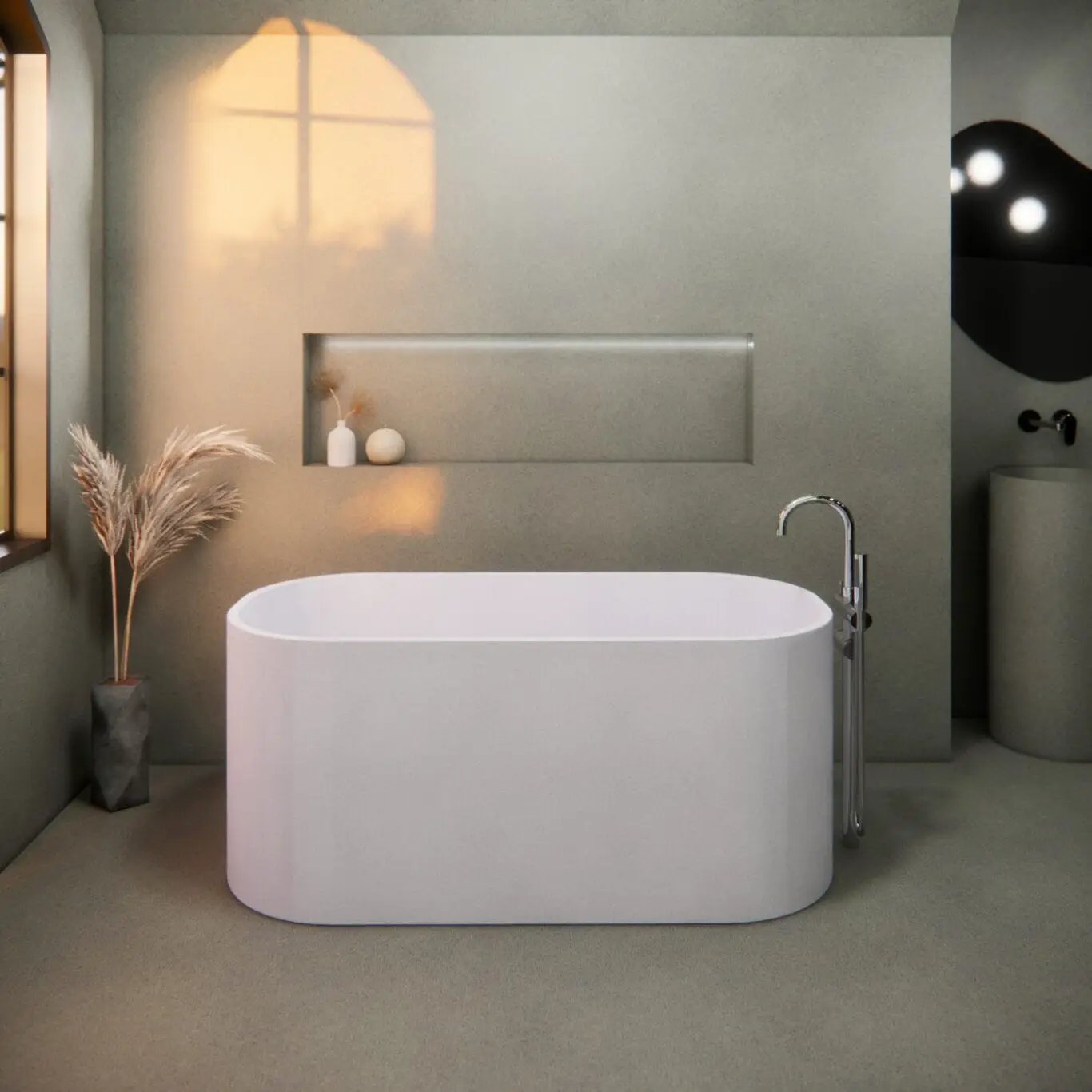 Balux Jasper Concrete Freestanding Bathtub by Balux