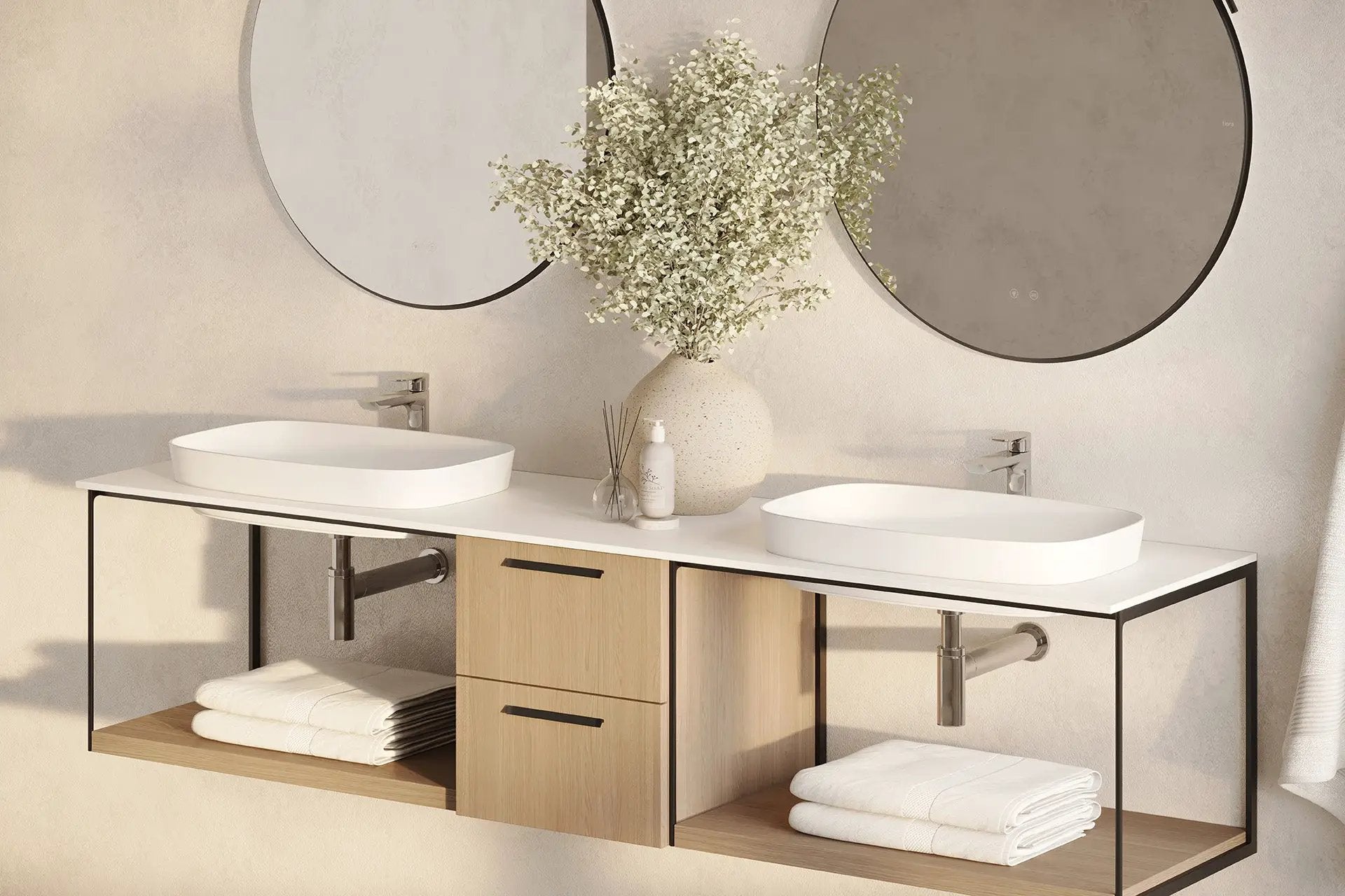polished chrome bathroom faucet