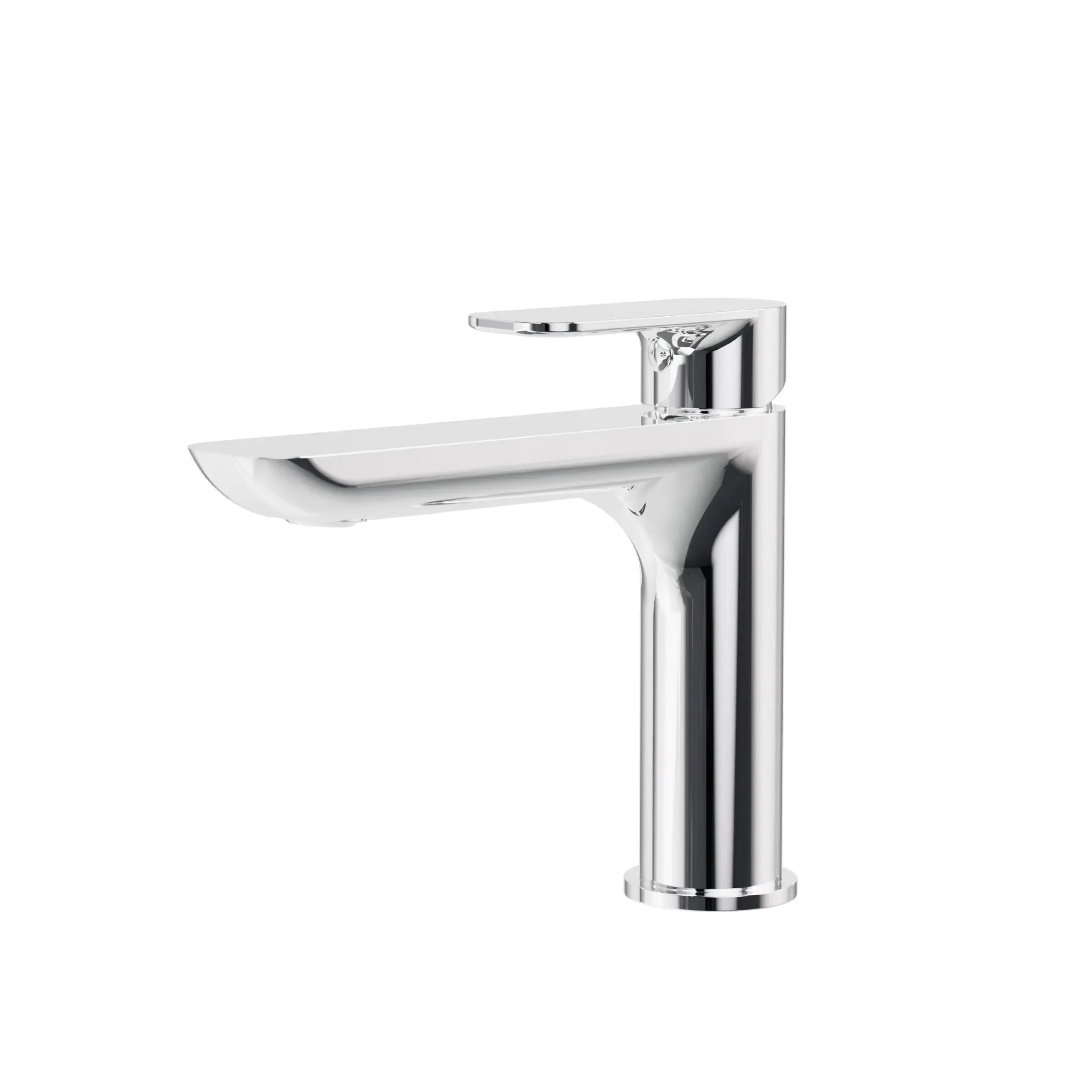 polished chrome bathroom faucet