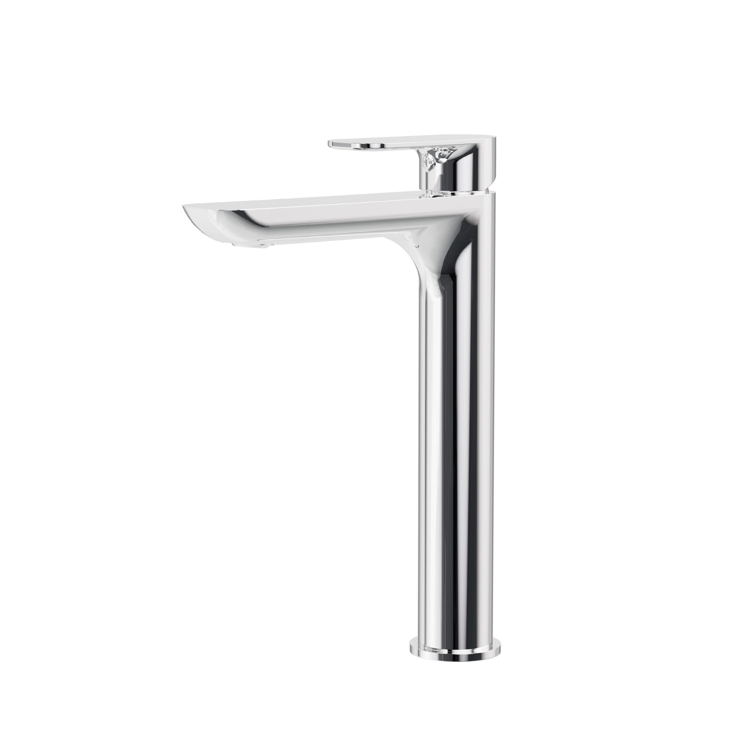 polished chrome bathroom faucet