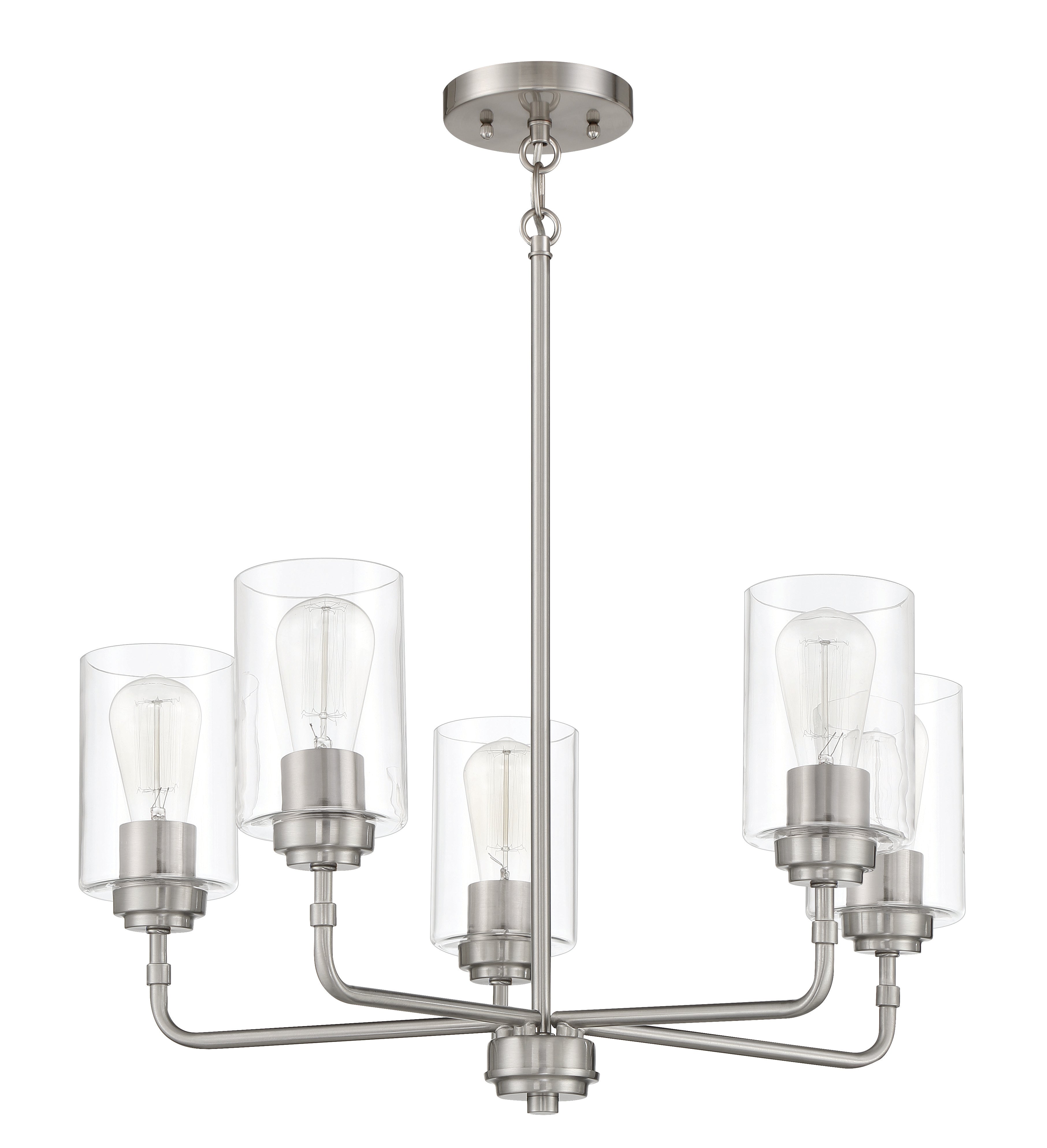 brushed polished nickel chandeliers