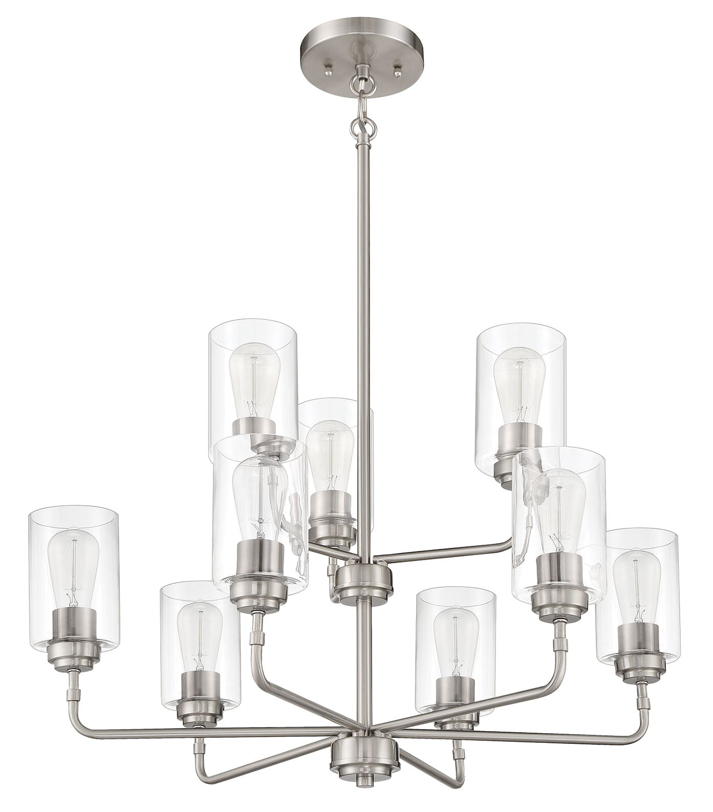 brushed polished nickel chandeliers