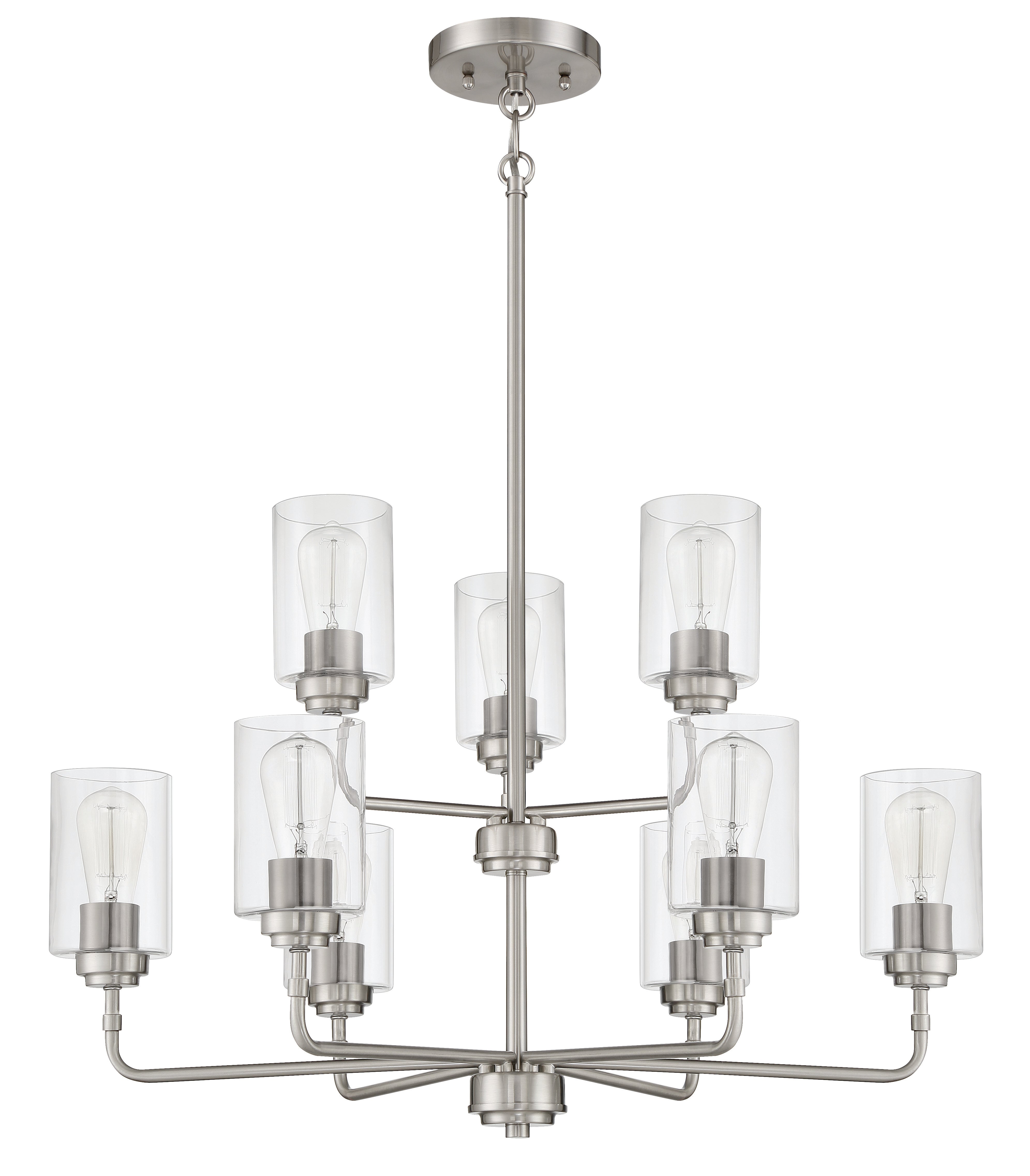 brushed polished nickel chandeliers