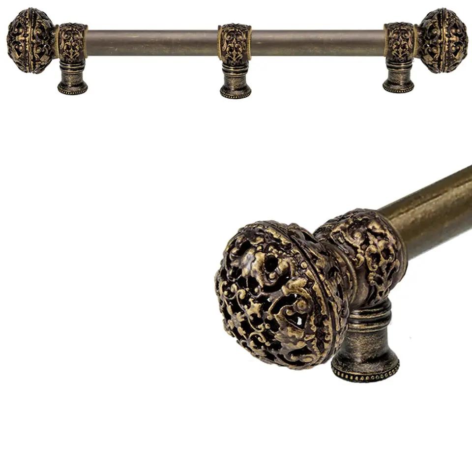 Carpe Diem Juliane Grace Large Finial Appliance/Long Pull - 5/8" Smooth Bar and Center Brace by Carpe Diem