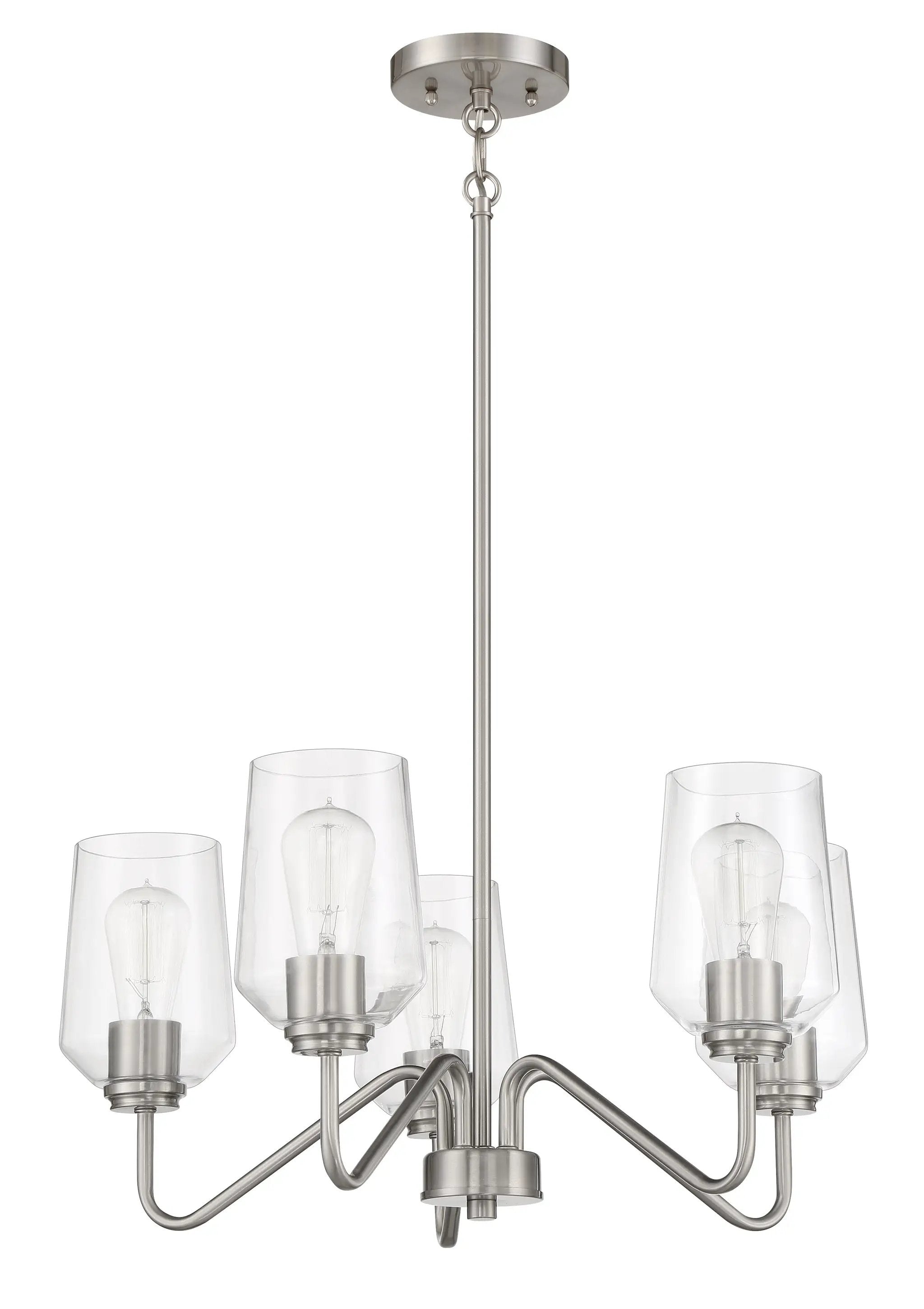brushed polished nickel chandeliers