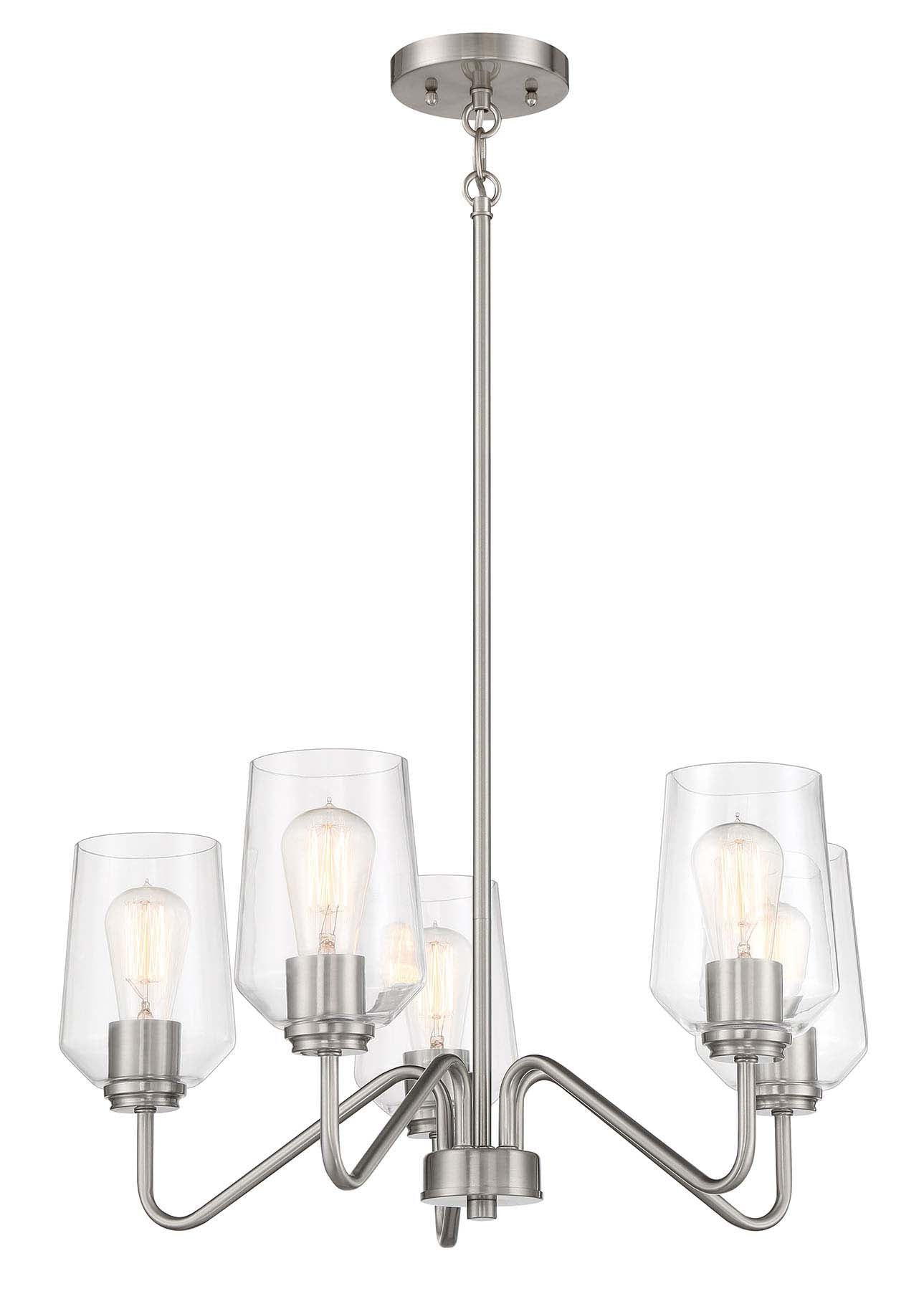 brushed polished nickel chandeliers