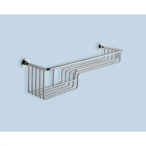 polished chrome shower basket