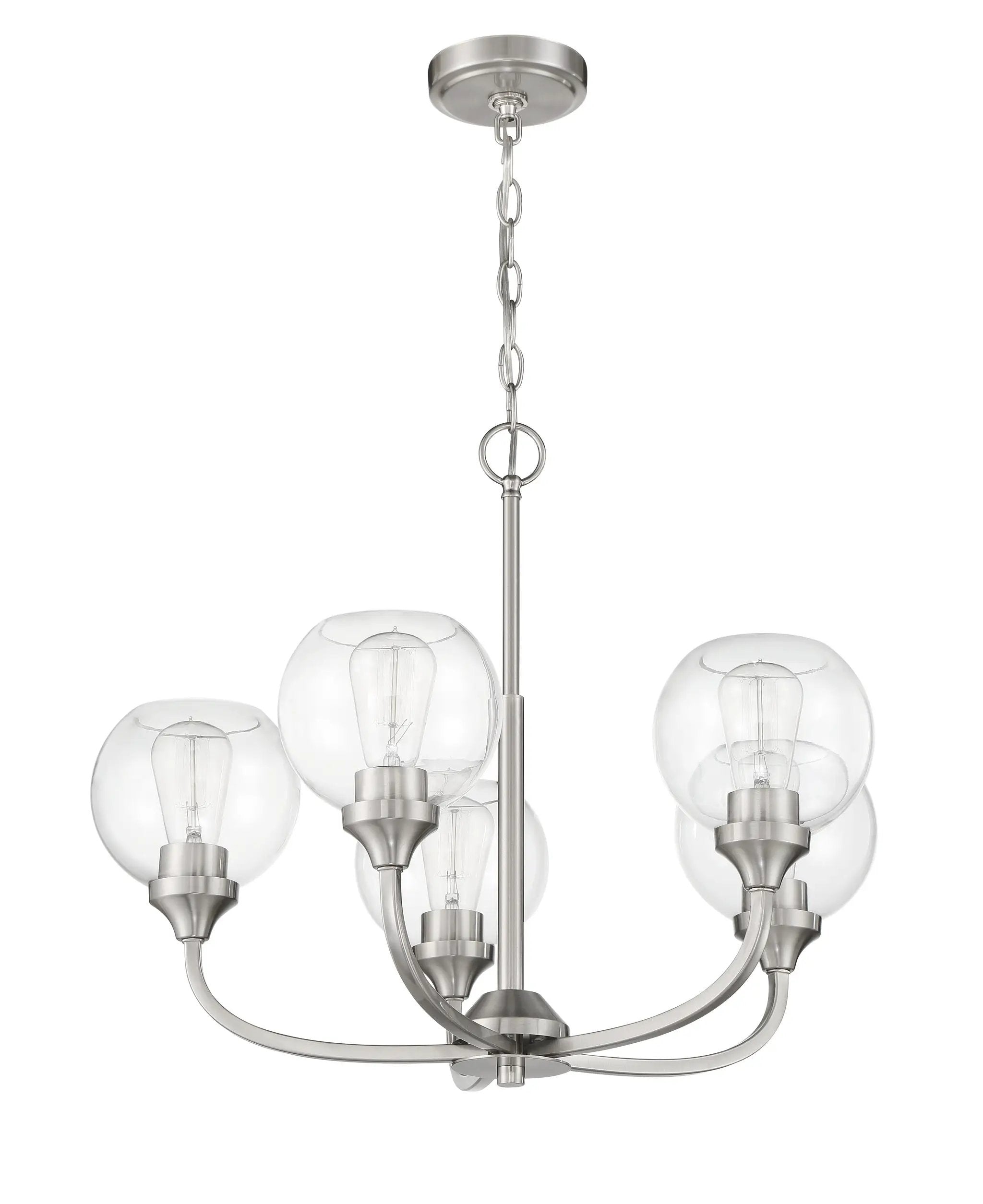 brushed polished nickel chandeliers
