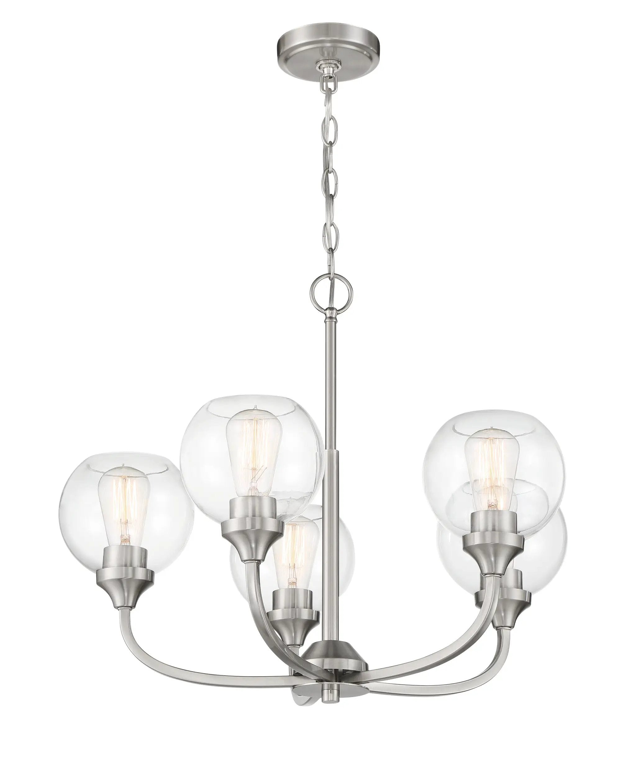 brushed polished nickel chandeliers