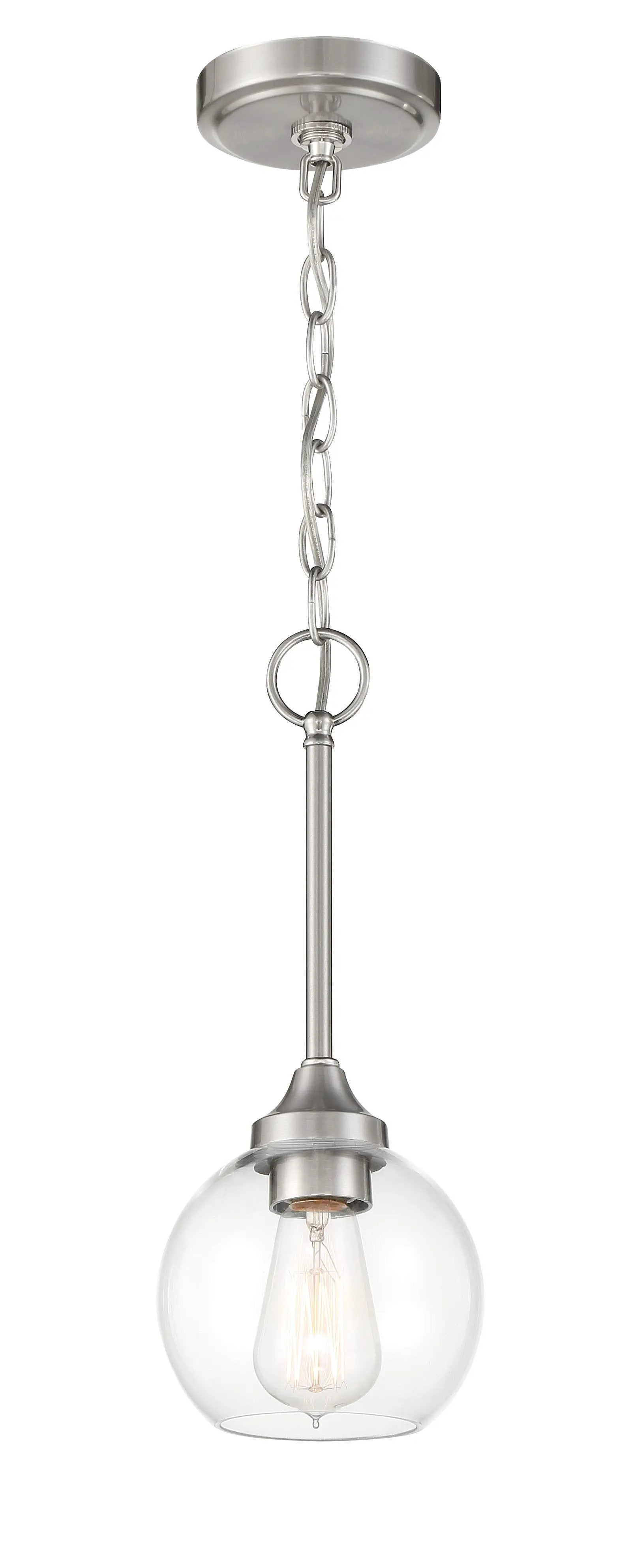 brushed polished nickel pendants