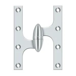 polished chrome hinge